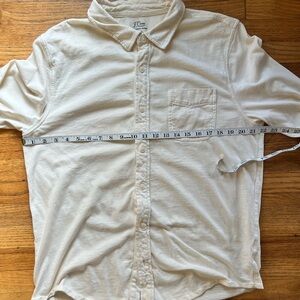 J. Crew Men's Off-White Casual Button Down Shirt